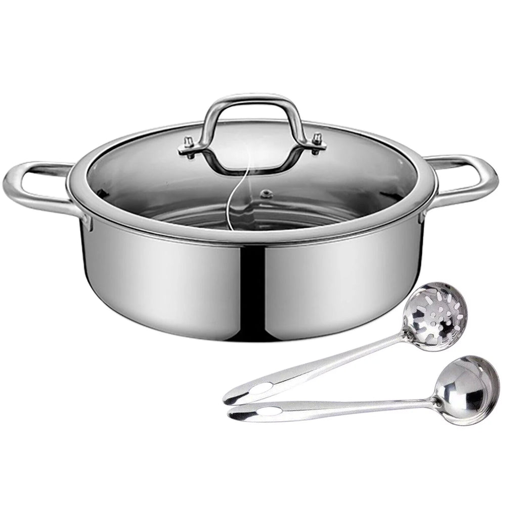 Stainless Steel Shabu Hot Pot for Induction & Gas Stove B9008