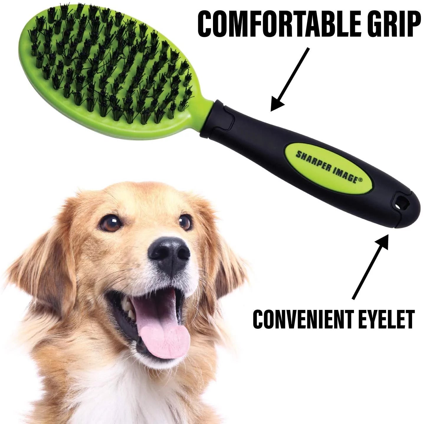 Sharper Image 2-Sided Pet Grooming Brush for Dogs & Cats X7249