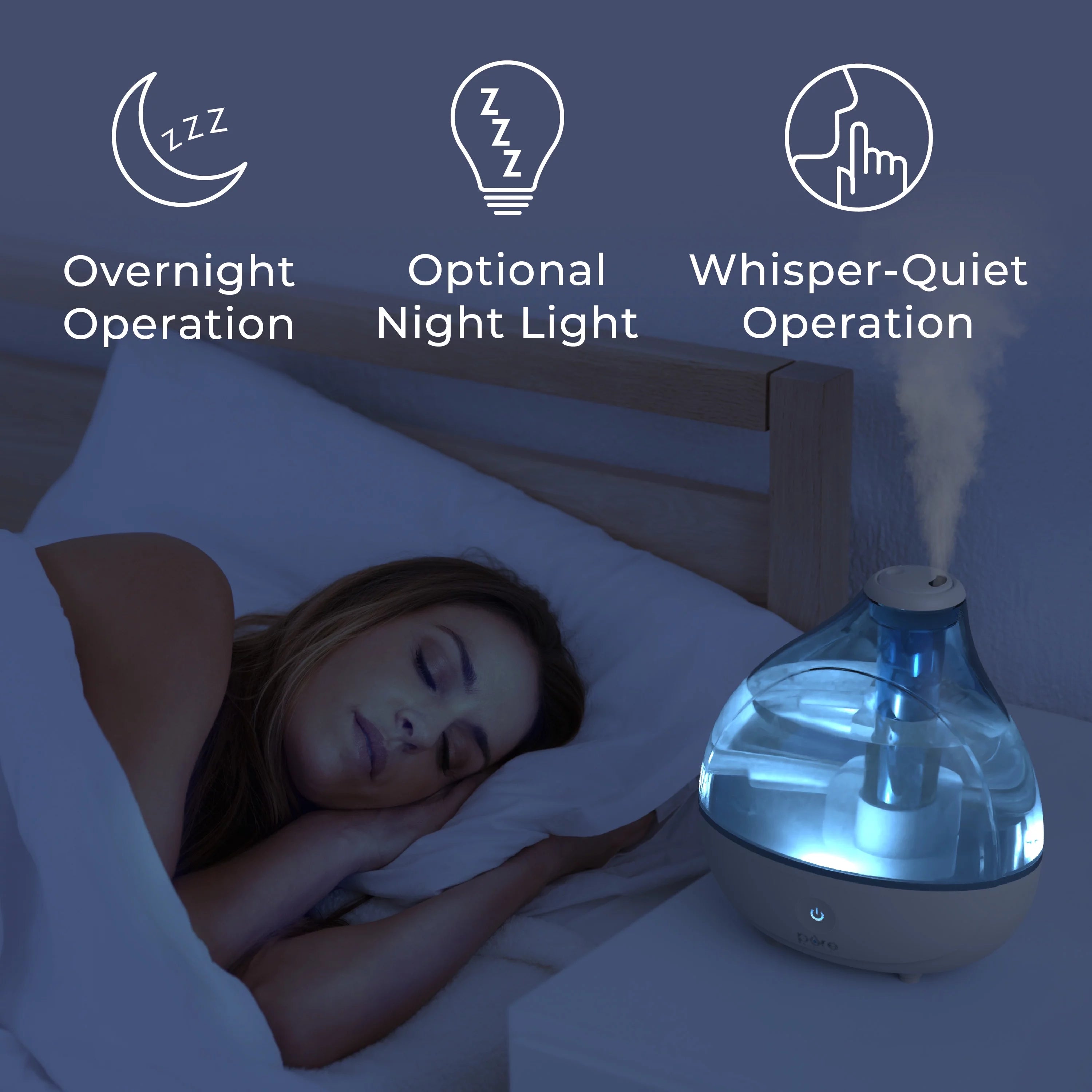 Pure Enrichment MistAire Ultrasonic Cool Mist Humidifier, 360° Rotation Nozzle, Auto Shut-Off T97272