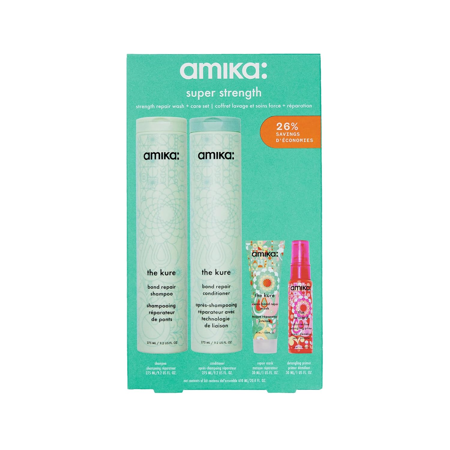 amika super strength repair wash and care set M7550
