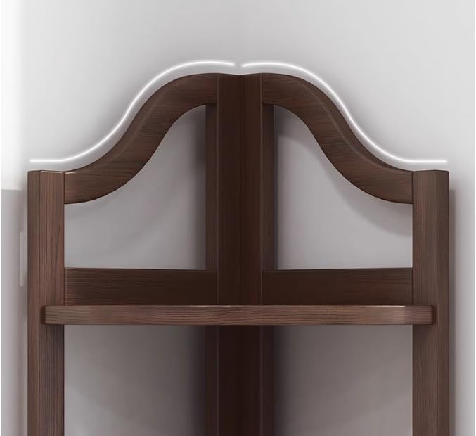 6 Tier Wooden Corner Bookshelf Bookcase Tall Narrow Storage H7121