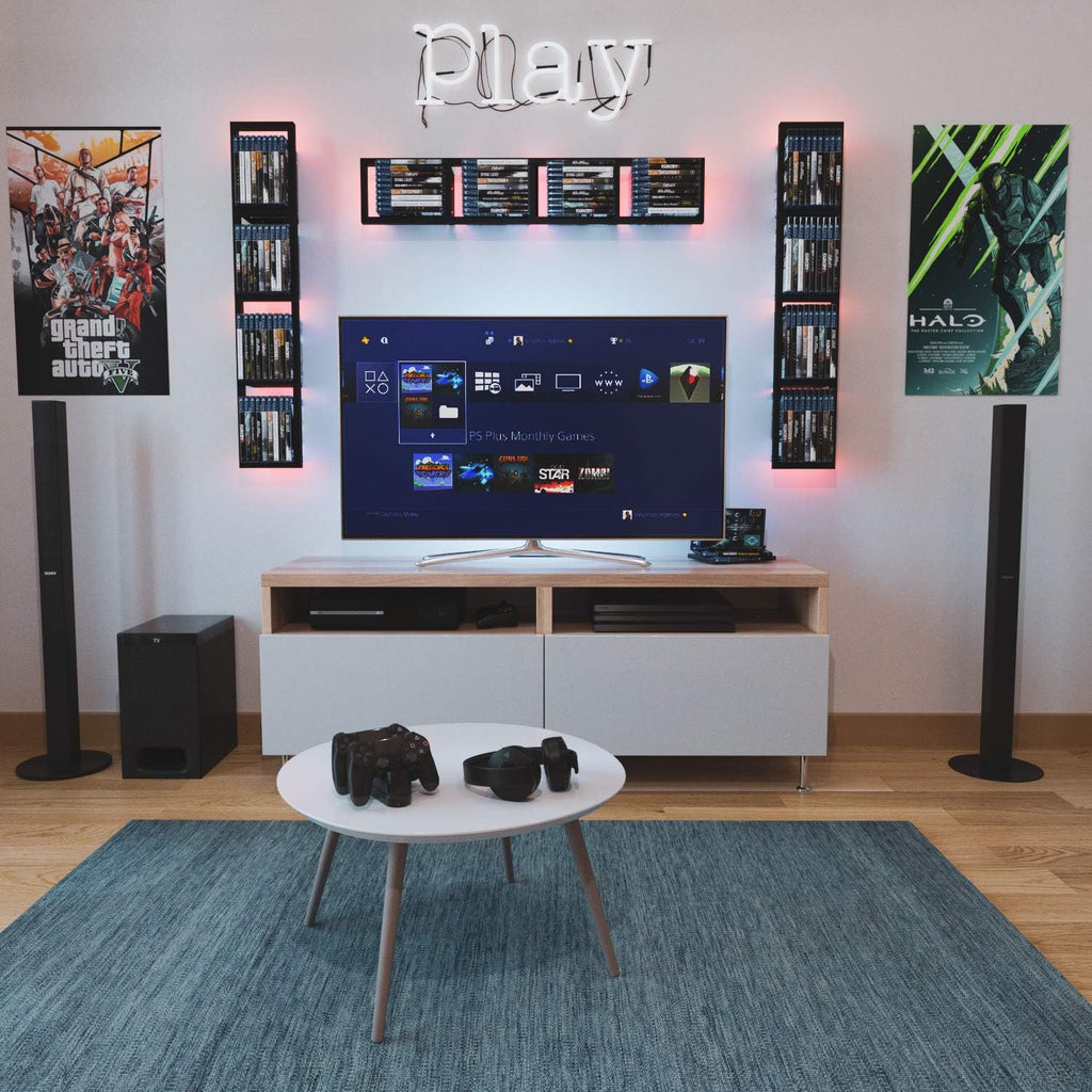 Black Floating Shelves for Wall 34 Inch, Set of 3 H6953