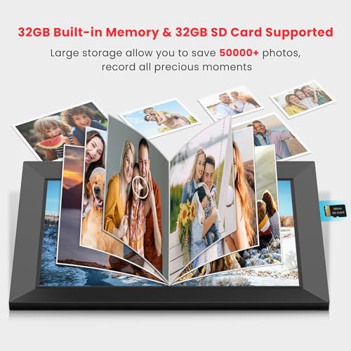 Frameo 10.1 Inch WiFi Digital Picture Frame with HD Touch Screen D28251