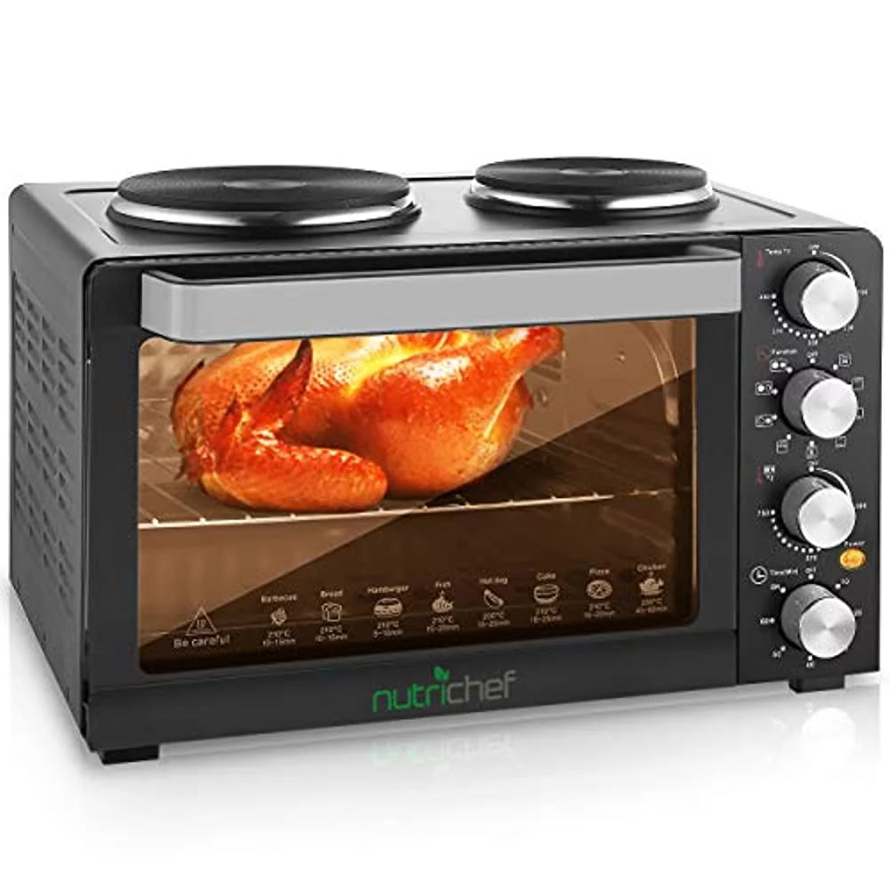 NutriChef 30 Quart Convection Countertop Oven with Rotisserie T582497