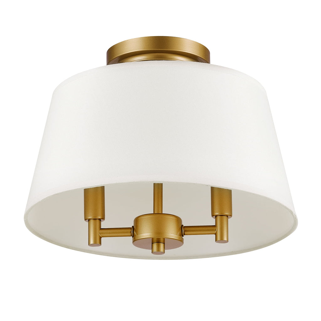 Better Homes & Gardens 2-Light Flush Mount Burnished Brass with Bulb