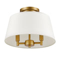 Better Homes & Gardens 2-Light Flush Mount Burnished Brass with Bulb