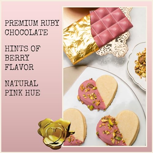 Chocolove Ruby Chocolate 34% Cacao Bar, 3.2oz, 12 Pack I223