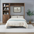 Murphy Bed Queen Size Wall Bedframe, can be Folded into a Cabinet Chest, Space Saving, for Bedroom Living Room, White