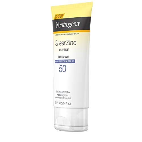 Neutrogena Sheer Zinc Oxide Dry-Touch Sunscreen Lotion SPF 50, 3 fl. oz G6009