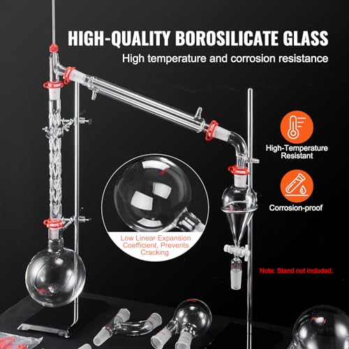 VEVOR 24/40 Chemistry Glassware Kit 29PCS 250 1000ml Y24853