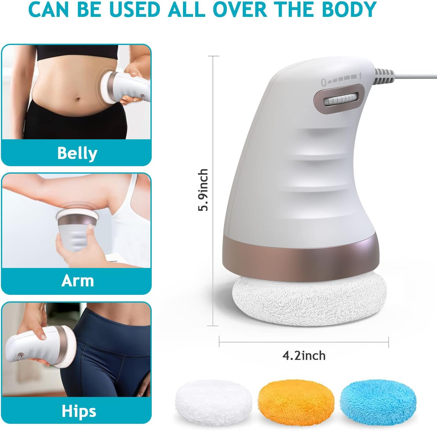 Body Sculpting Massager for Belly Legs Arms (White) J693