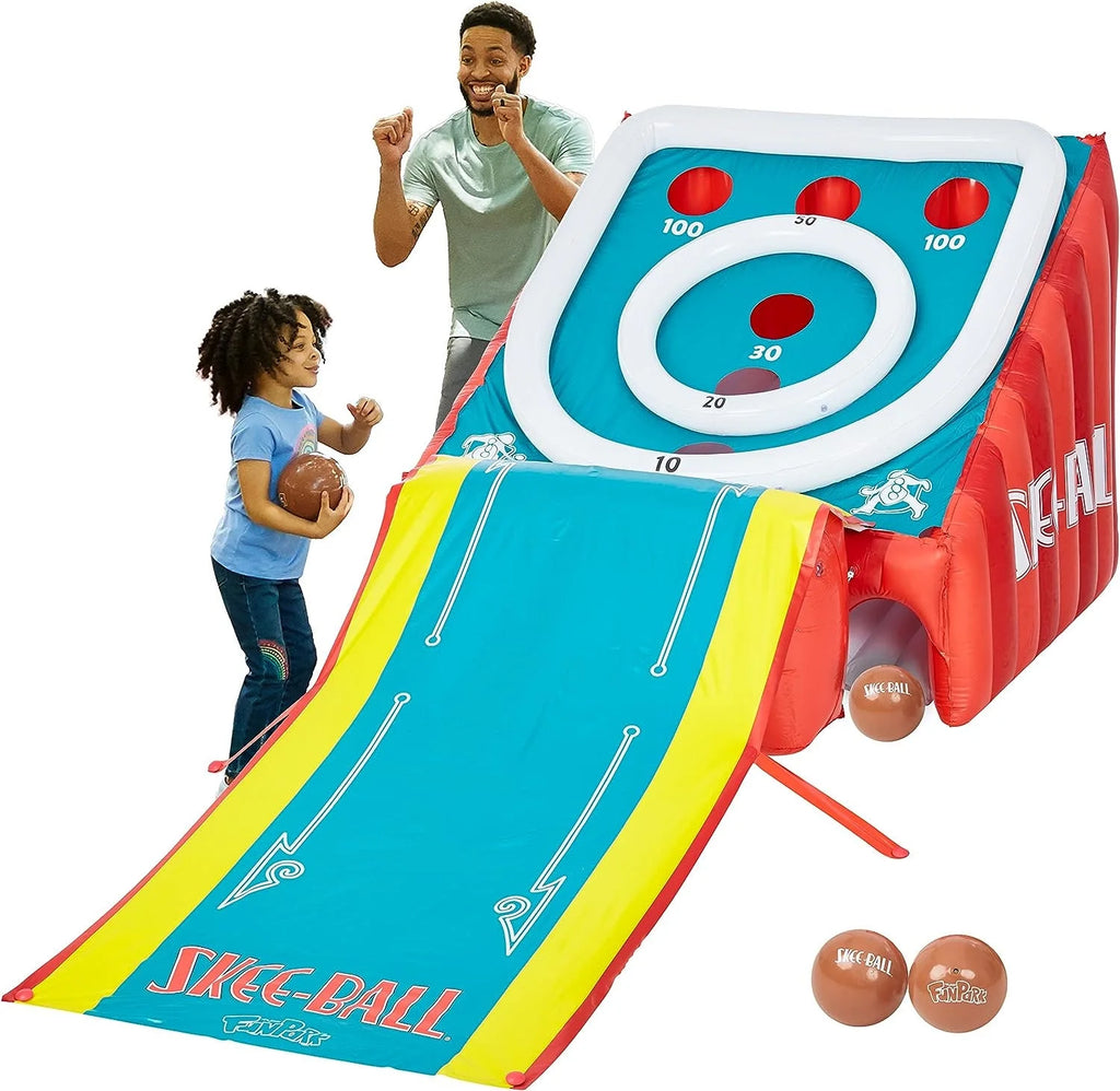 Skee Ball Game for Kids and Adults, Giant Inflatable Game, Arcade Game for Home, Includes 4 Balls