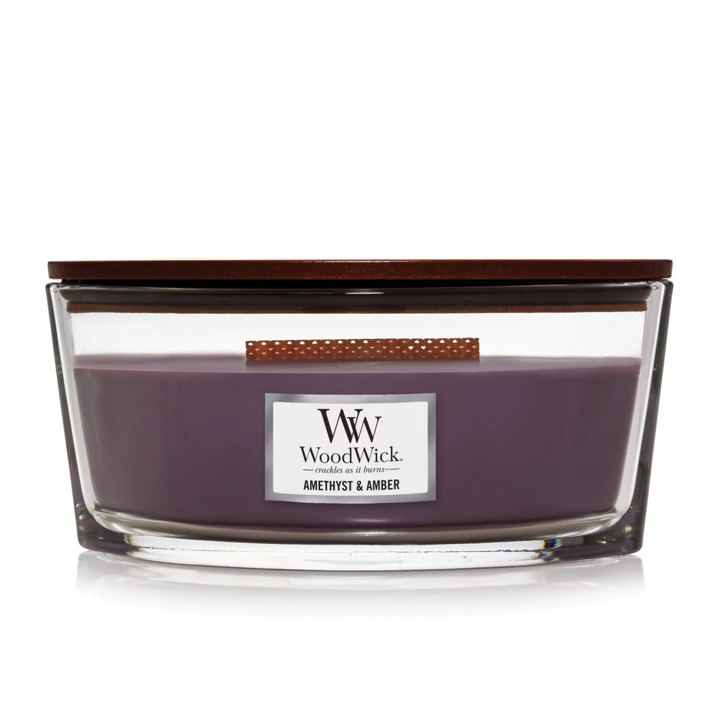 WoodWick Amethyst & Amber - Ellipse Candle