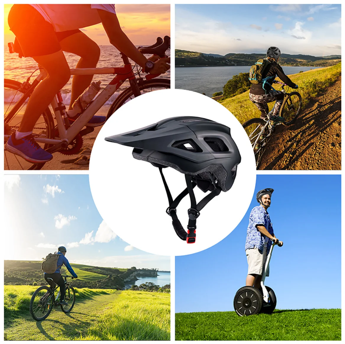 Bike Helmet for Men Women Adults with Extended Visor, Yellow L1711