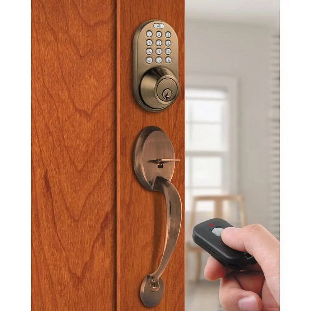 MiLocks Digital Deadbolt and Passage Handleset Combo, Polished Brass, Keyless Entry (BXF-02P) J87989