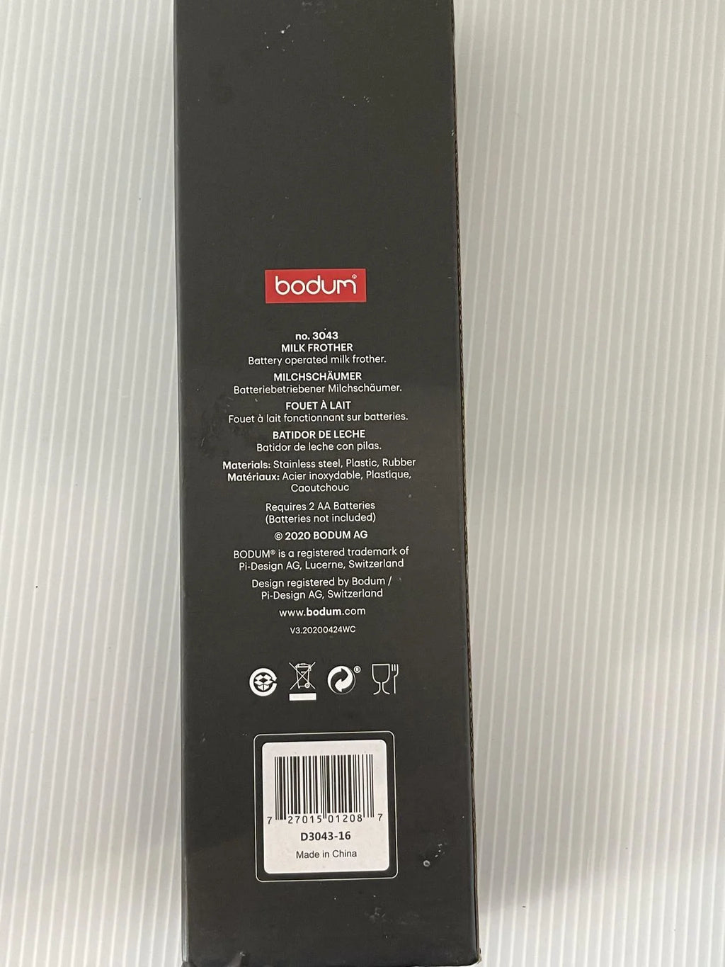Bodum Schiuma Battery Operated Milk Frother, Chrome R556519