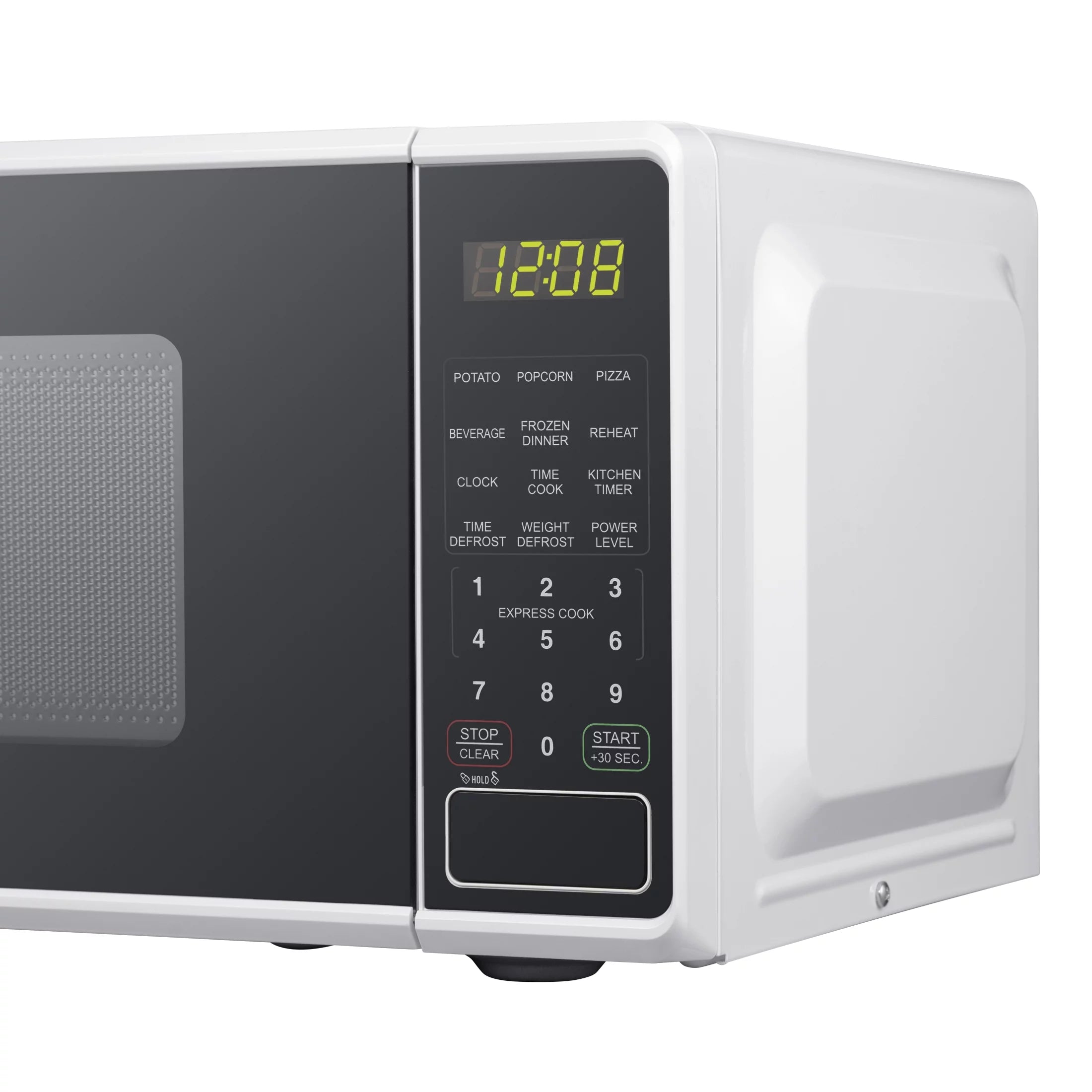 Mainstays 0.7 Cu Ft Countertop Microwave Oven, 700W, White D202