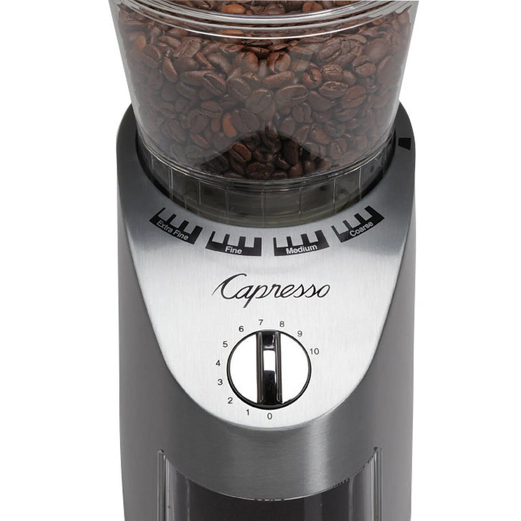 Capresso Metal Die-Cast Conical Burr Coffee Grinder W14196
