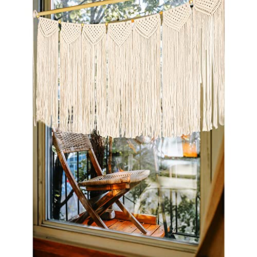 Macrame Curtain Valance for Bedroom Living Room Kitchen Wall Decor K3148