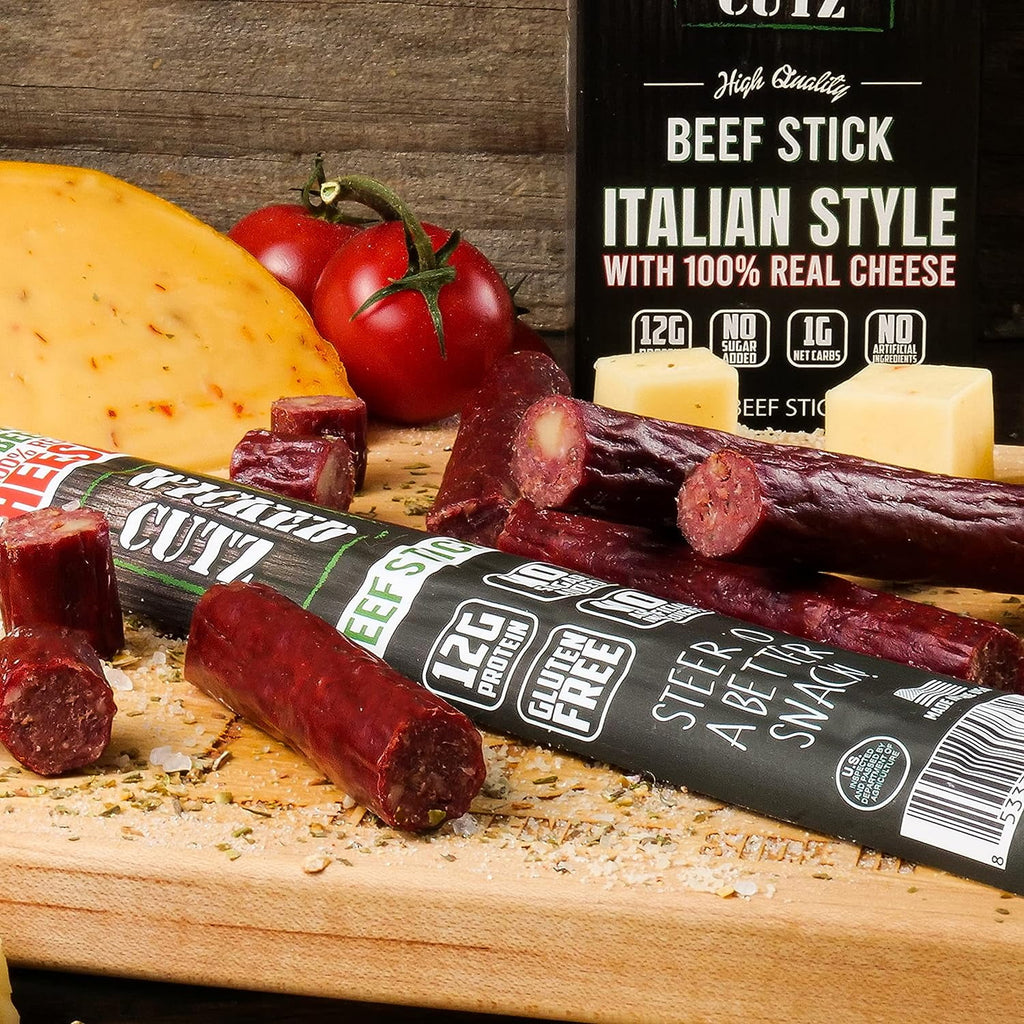 Wicked Cutz Premium Beef Jerky Sticks, 6-Flavor Variety Pack, 18-Pack Q51540