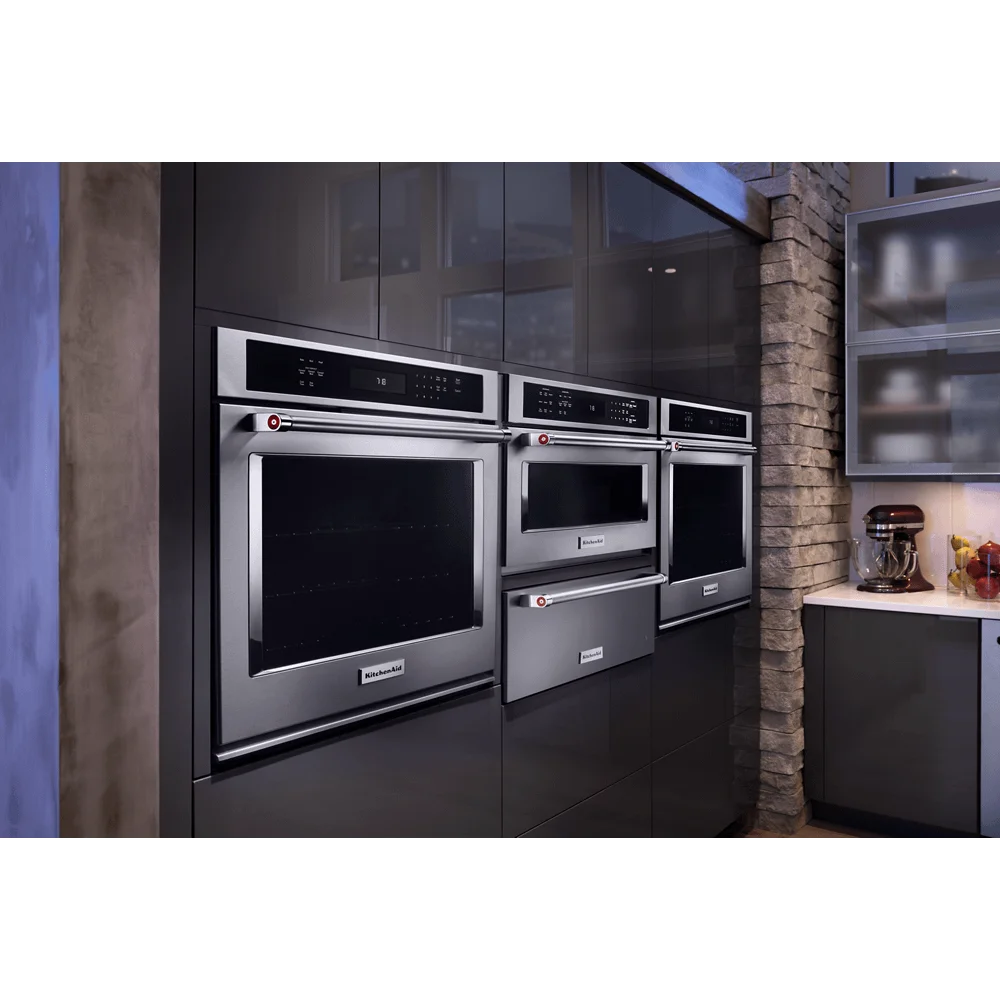 KitchenAid KMBP107ESS Built-In Microwave, Black Stainless Steel E86230