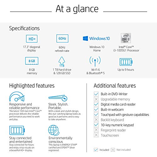 HP Envy 17.3 Touchscreen Laptop, Intel i7-13700H, 32GB RAM, 1TB SSD A82798