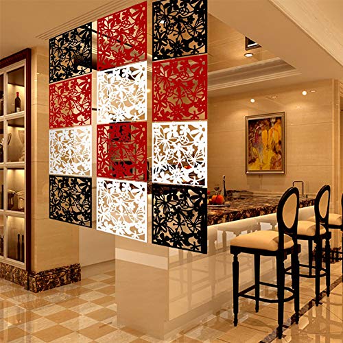 YIZUNNU Hanging Room Divider PVC Panels Screen for Living Room, Dining Room, Office (White, 12 pcs) G987456