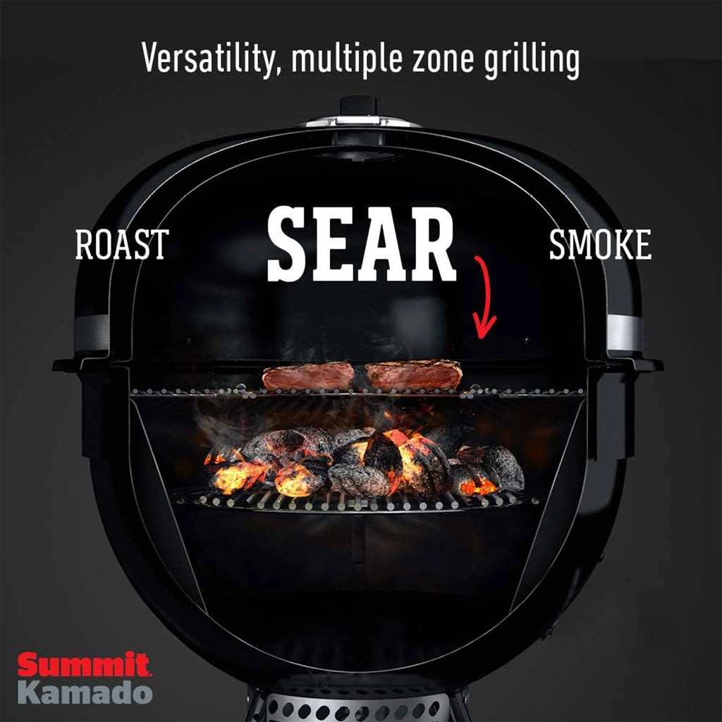 Weber Summit Kamado E6 Charcoal Grill with Stainless Steel Lid, Black E91220