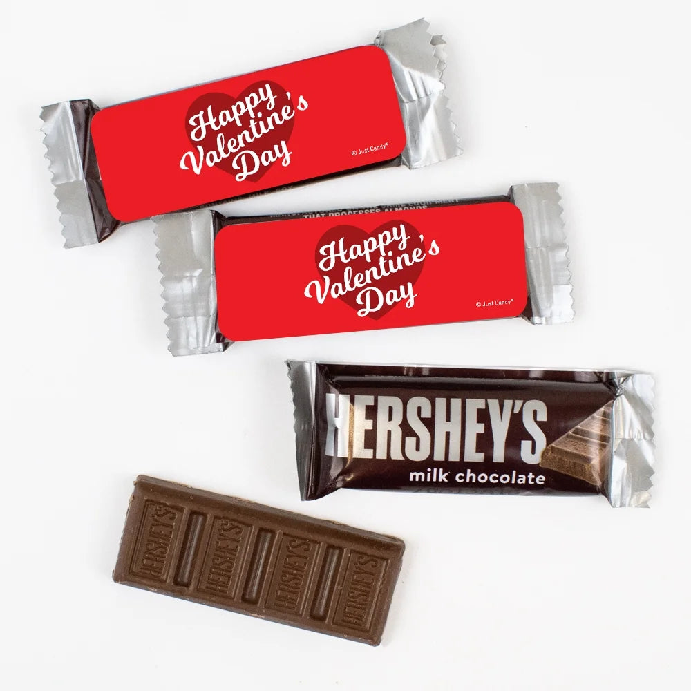 44 Pcs Bulk Valentine's Day Candy Snack Size Chocolate Bar Party Favors (19.8 oz, Approx. 44 Pcs) - Heart