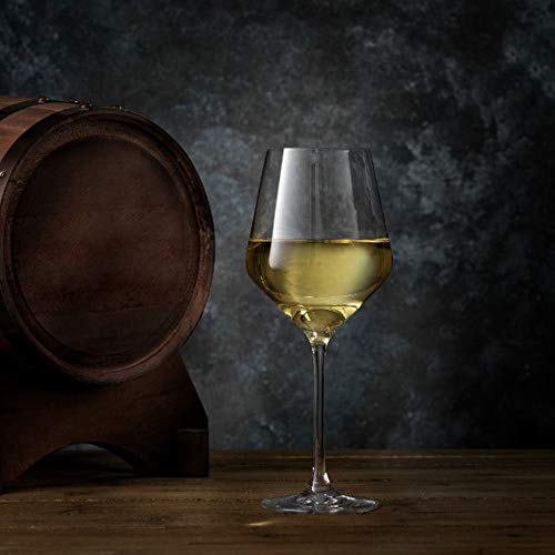 JoyJolt Layla White Wine Glasses, Set of 4, 13.5 oz, Clear I3892