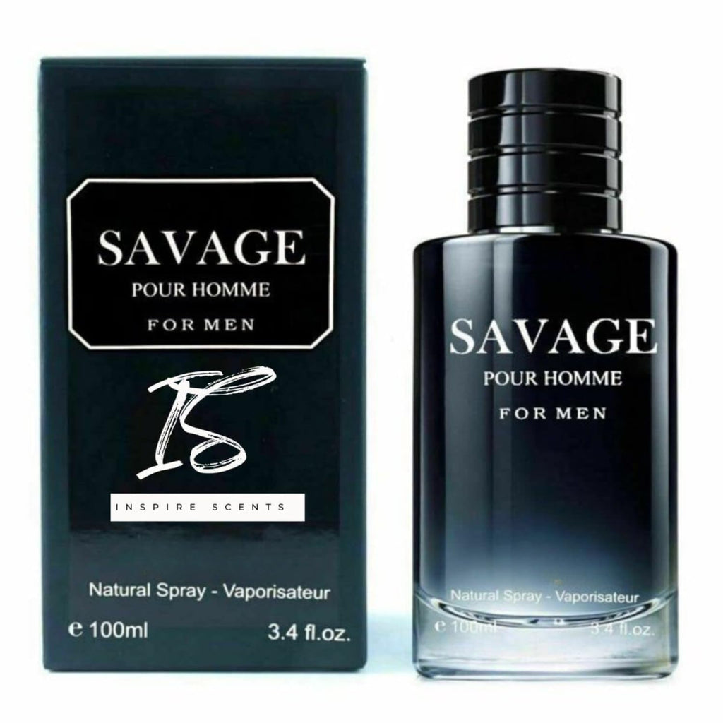 INSPIRE SCENTS Savage Extrait De Parfum Spray for Men, 3.4 oz + Travel Spray R73927