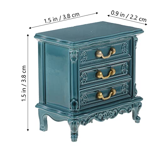 Healvian Wood Dresser Miniature Cabinet Dollhouse Vintage Furniture Chest of Drawer Q164295