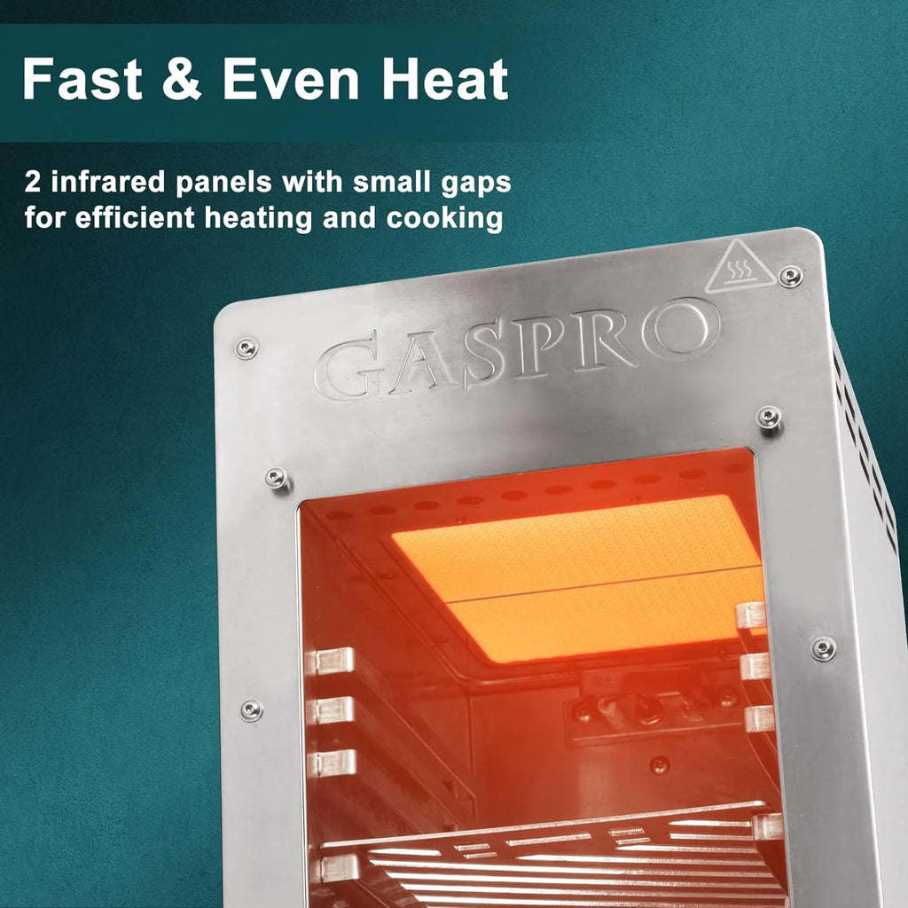 1500℉ Outdoor Propane Gas Grill, Infrared Portable Stainless Steel G128
