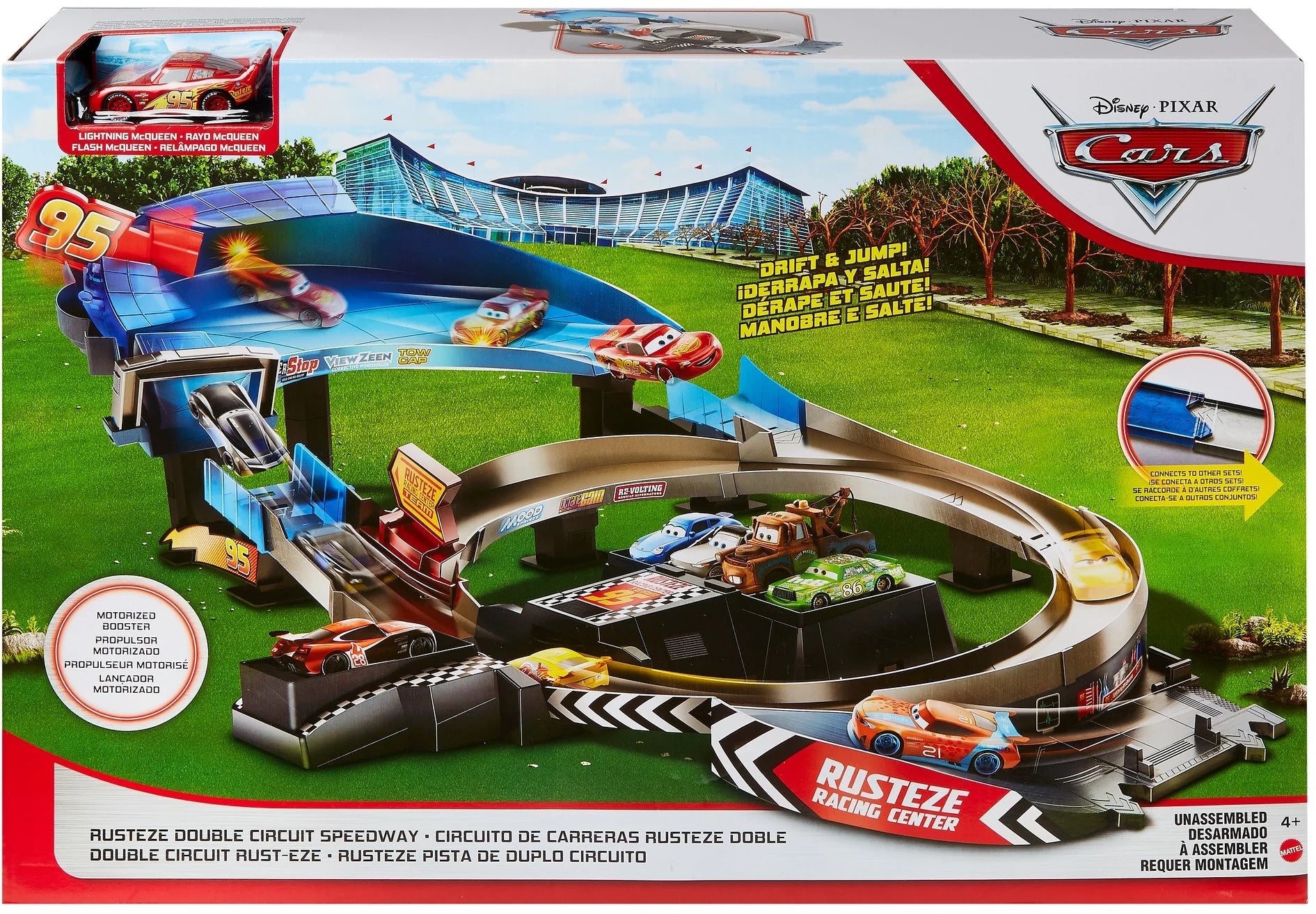 Disney Pixar Cars Rusteze Double Circuit Speedway Playset with Lightning McQueen W439
