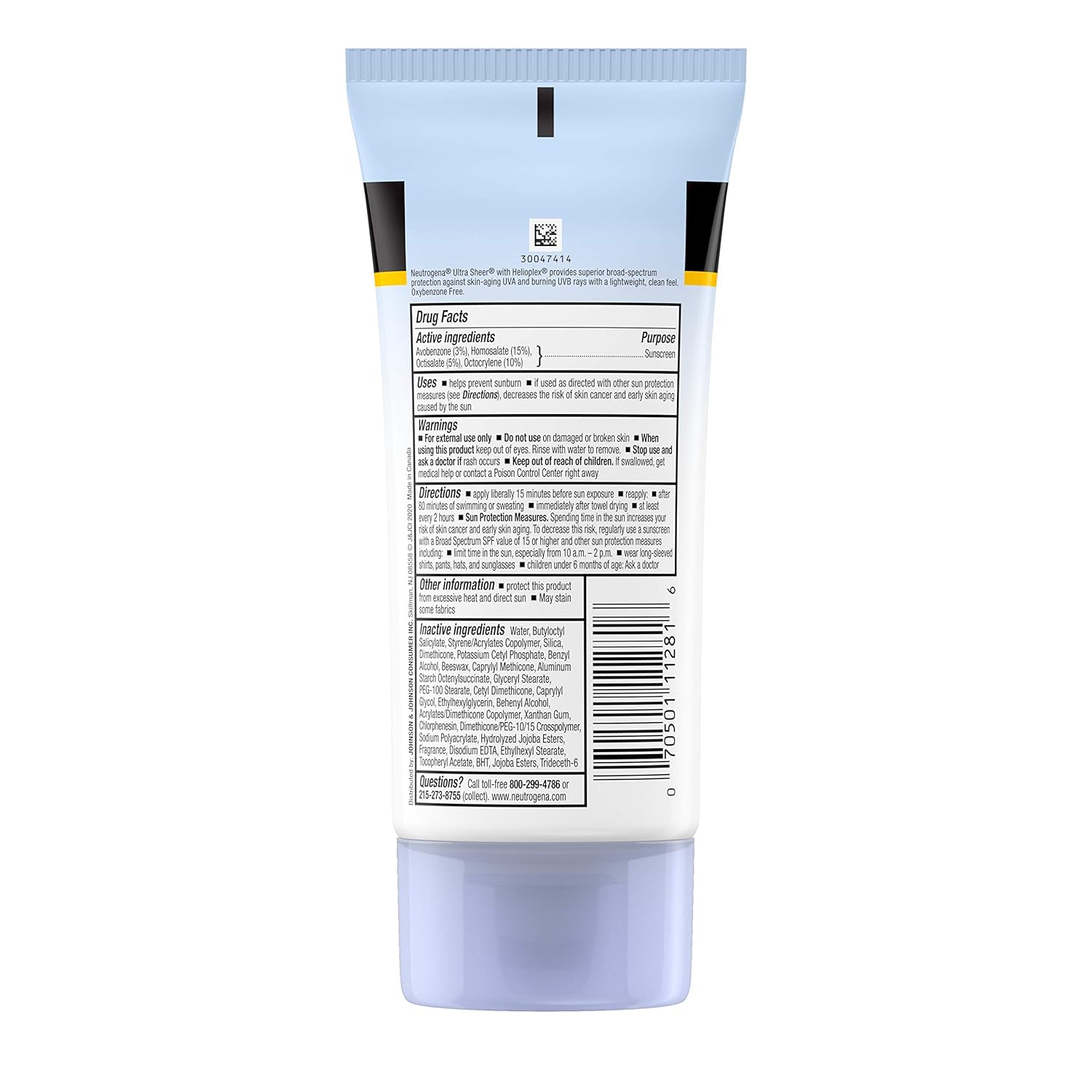 Neutrogena Ultra Sheer Dry-Touch Sunscreen Lotion SPF 70, 5 fl. oz H662966
