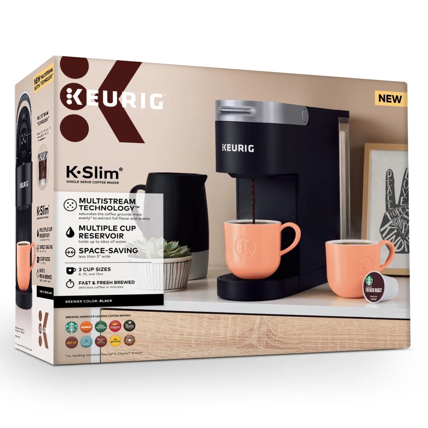 Keurig K-Slim Single Serve K-Cup Pod Coffee Maker, Black J44955