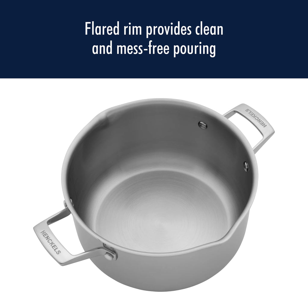 Henckels Clad H3 6-qt Stainless Steel Dutch Oven with Lid E34356