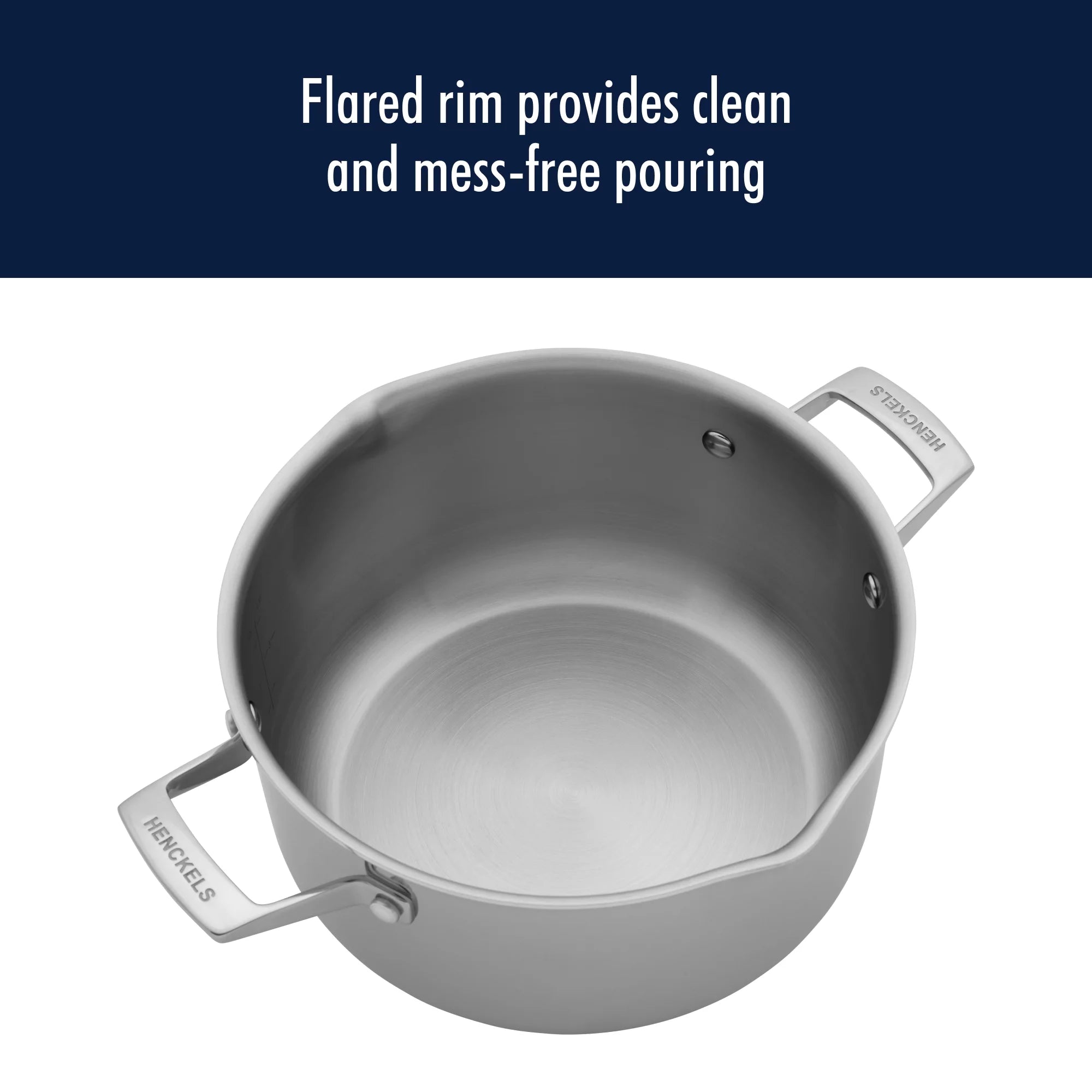 Henckels Clad H3 6-qt Stainless Steel Dutch Oven with Lid E34356