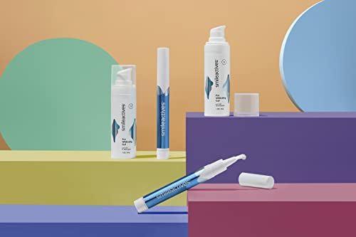 Smileactives Teeth Whitening Kit with Hydrogen Peroxide, Vanilla Mint Whitener Pen, 90 Day Kit S8914