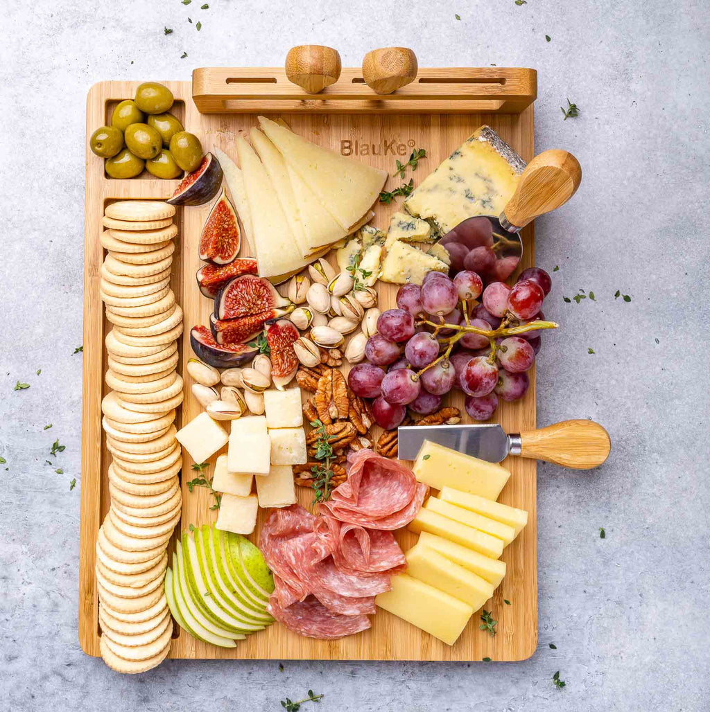 BlauKe® Bamboo Cheese Board and Knife Set 14x11 inch M157312