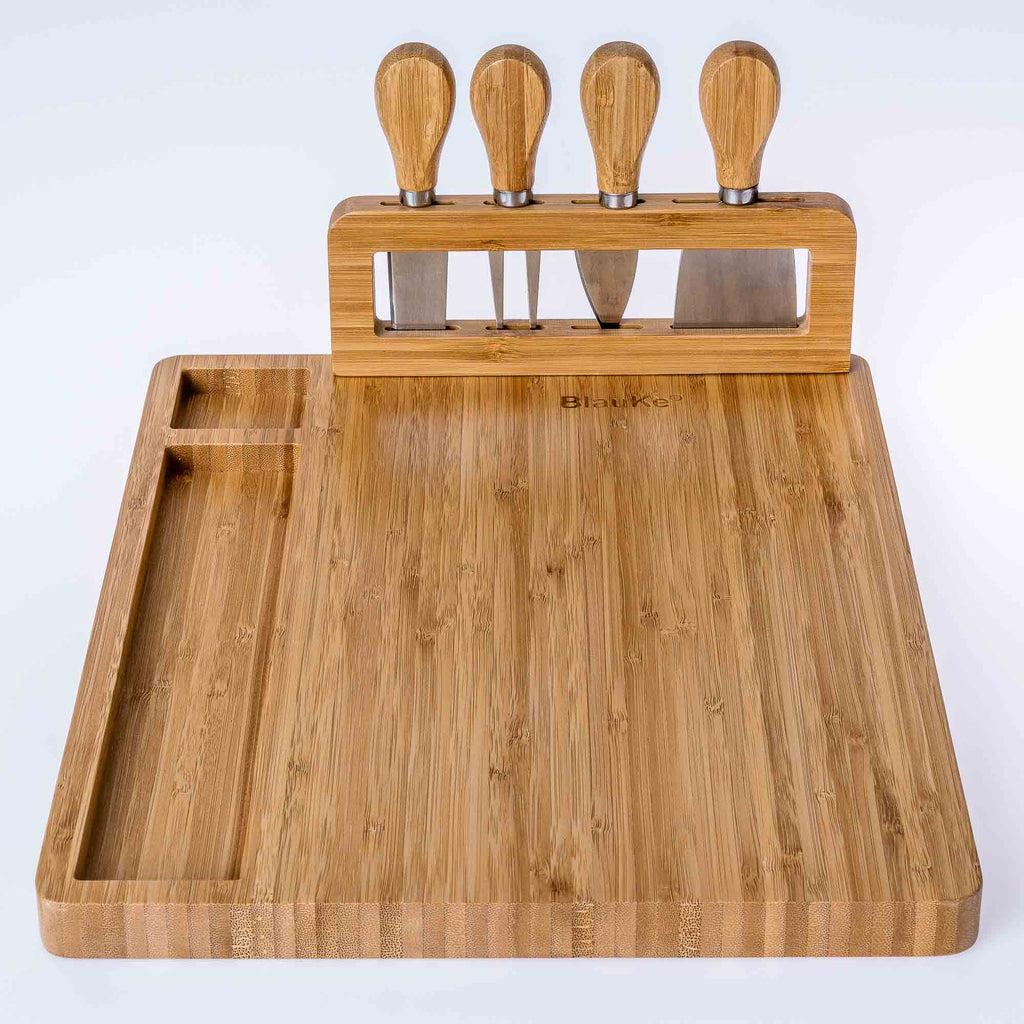 BlauKe® Bamboo Cheese Board and Knife Set 14x11 inch M157312