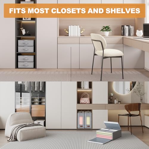 6 Pack Bed Sheet Organizers for All Sheet Sizes, Grey P37121