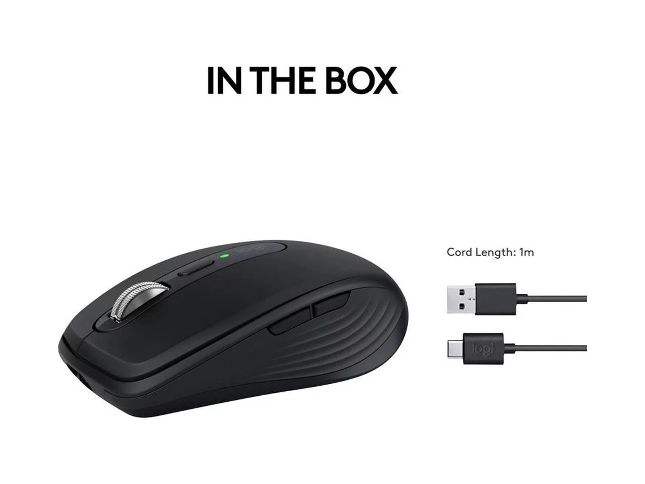 Logitech MX Anywhere 3S Compact Wireless Mouse, Black Q5631