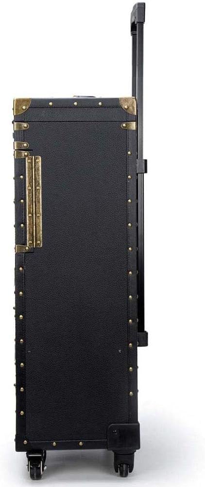 Rolling Lockable Makeup Train Case with Hair Dryer Holder Z5299
