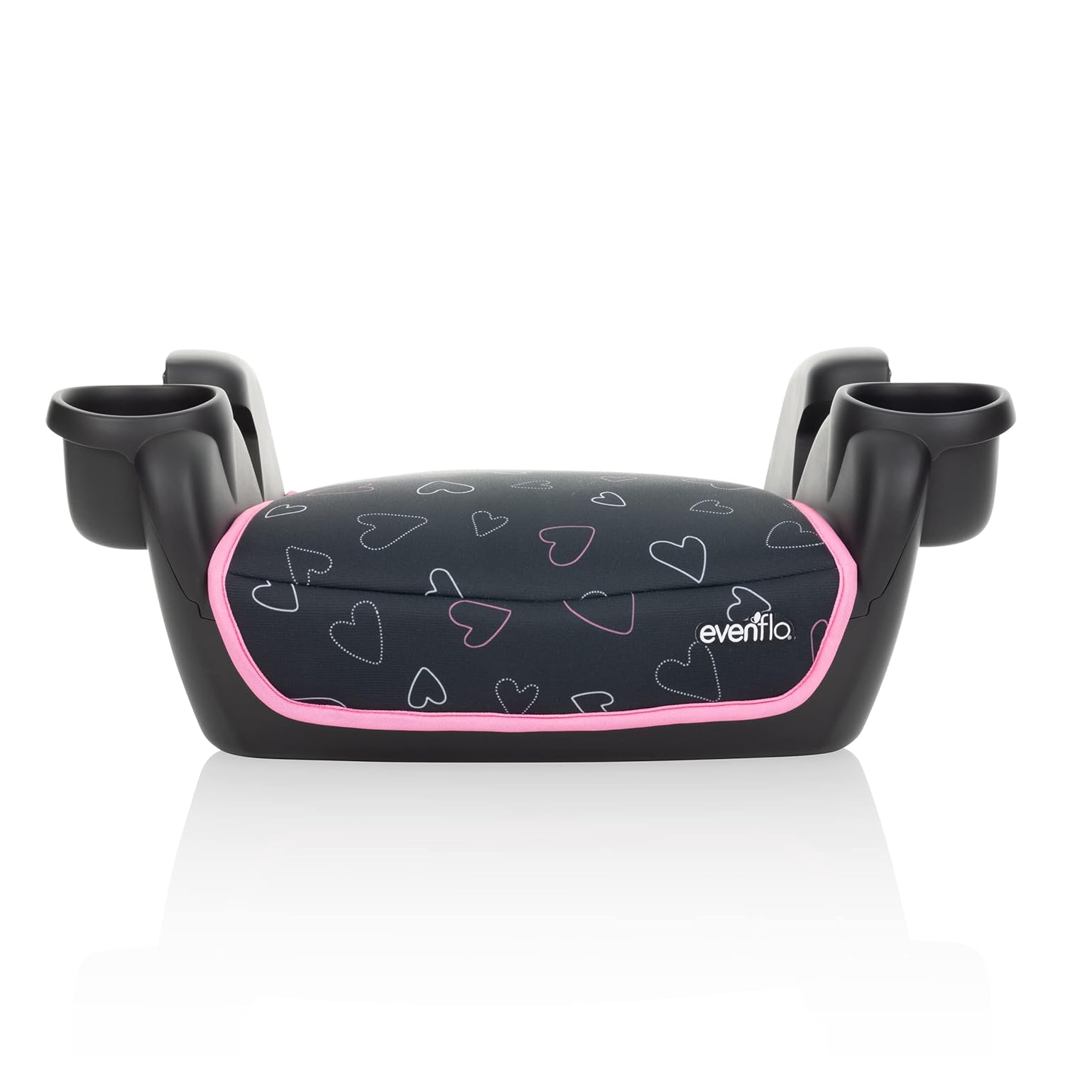 Evenflo GoTime LX Booster Car Seat Chardon Black & GoTime No Back Booster Car Seat Amore Pink P88760
