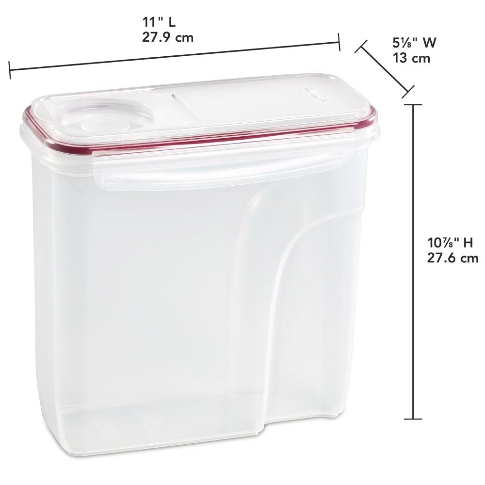 Sterilite Ultra-Seal Dry Food Storage Container 6 Qt Clear 3-Pack I898509