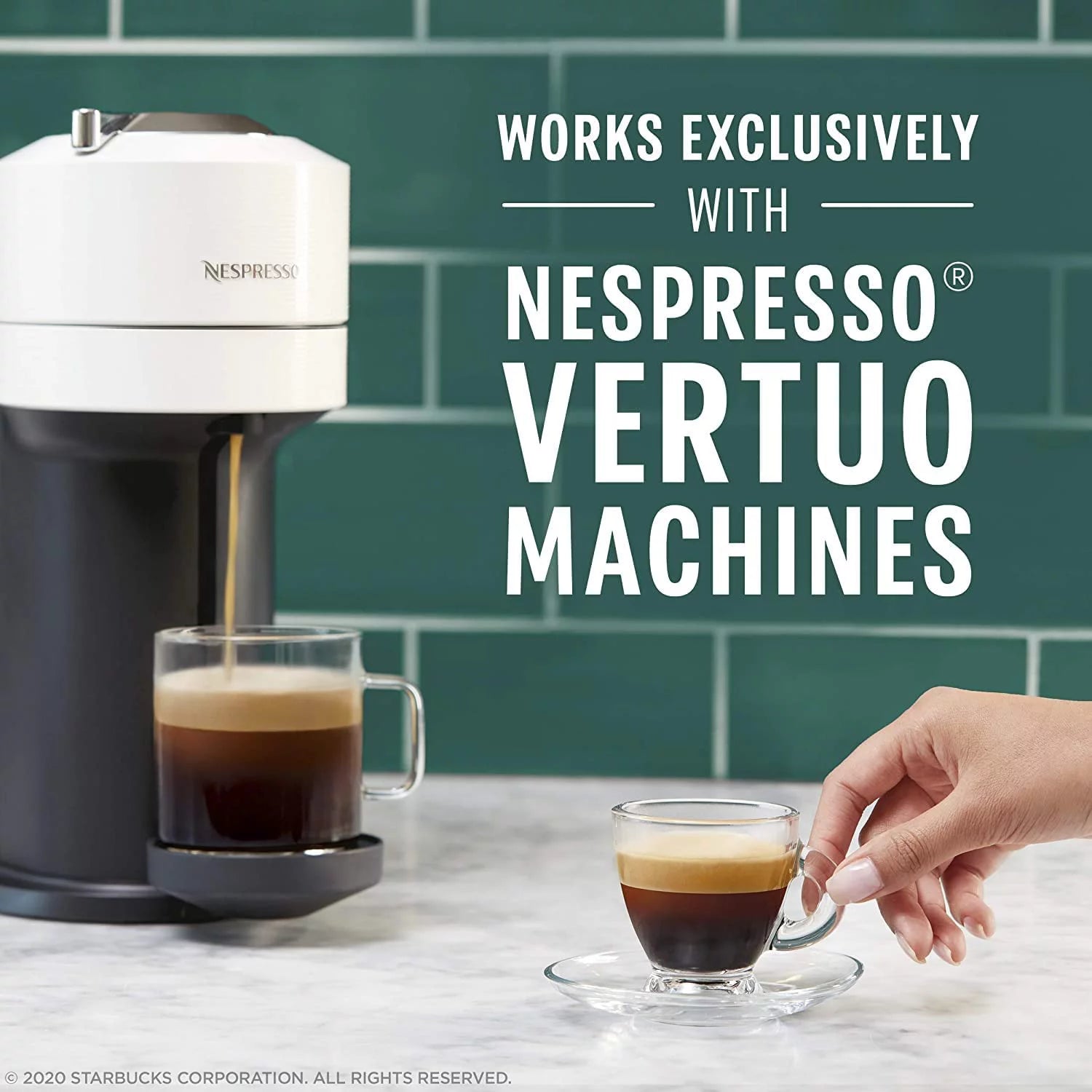 Starbucks Coffee Nespresso Vertuo Capsules, Dark Roast Espresso, 10 Count I705