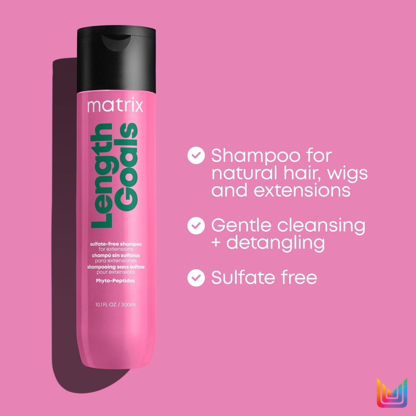 Matrix Length Goals Shampoo and Conditioner Set for Hair Extensions, Paraben Free, 10 Fl Oz D214796