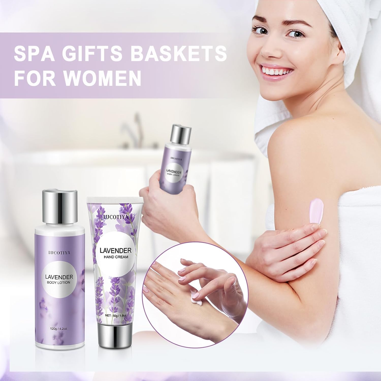 Lavender Bubble Bath and Body Gifts Set for Women G620