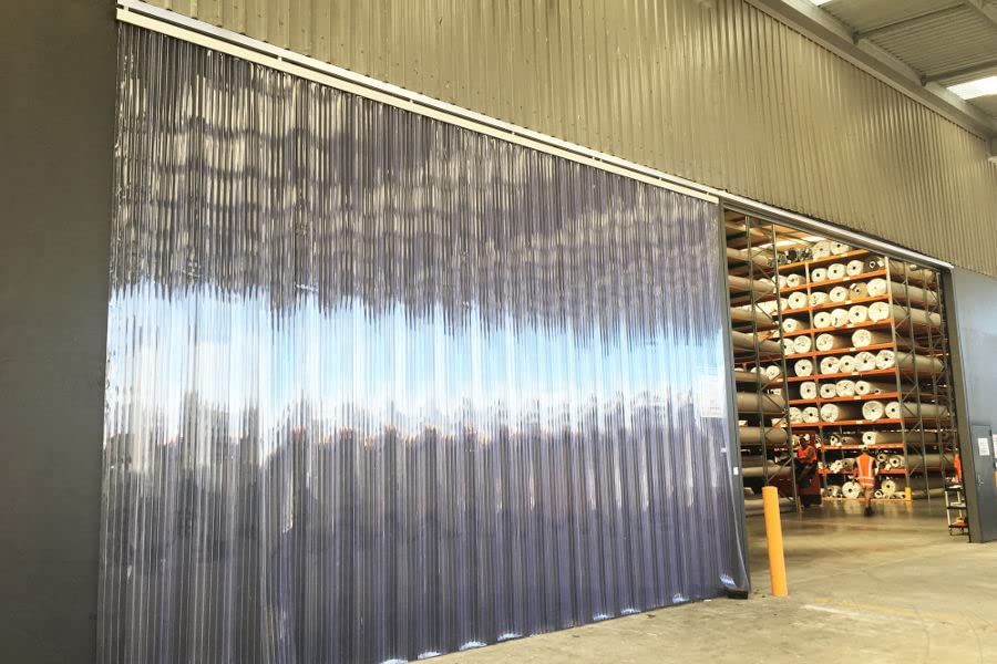 Clear PVC Strip Door Curtain Kit 36x80 in, 8 in Wide Strips I257